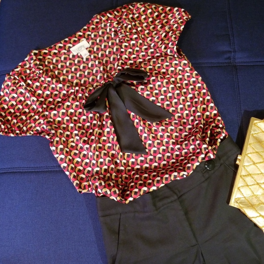 Ann Taylor The Loft Geometric Blouse